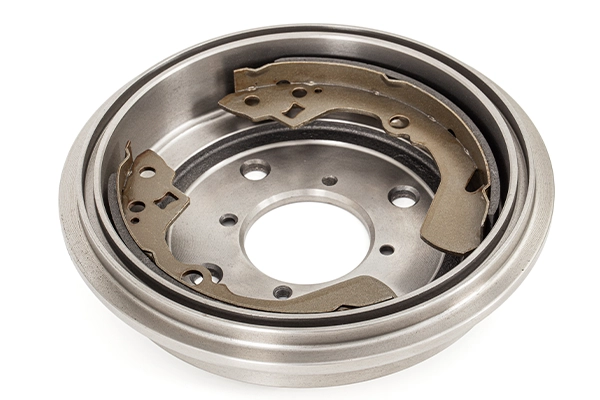 Interior of brake drum isolated on white background